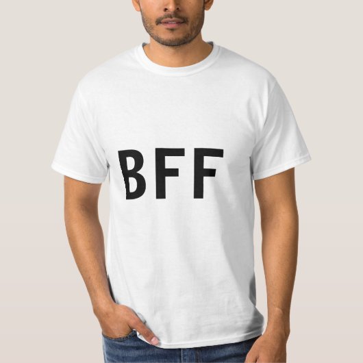 T-shirt Simple minimum BFF meilleur amis famille nom perso (Devant)