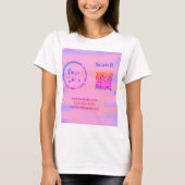 T-shirt Simple minimum q r code ajouter logo code d'analys (Devant)