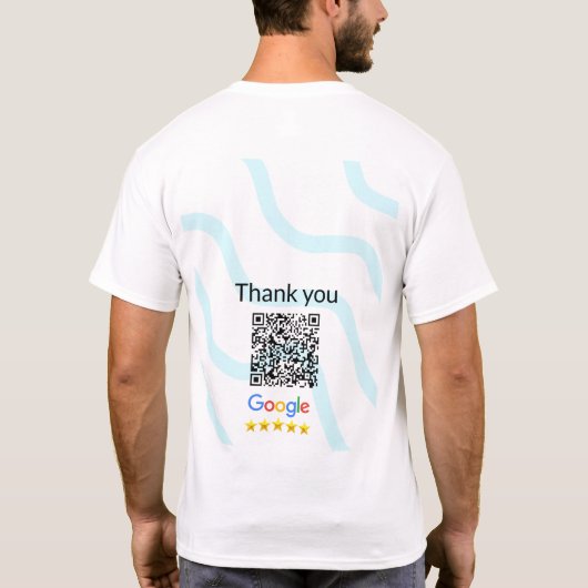 T-shirt Simple minimum q r code ajouter logo code d'analys (Dos)