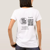 T-shirt Simple minimum q r code ajouter logo code d'analys (Dos)