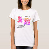 T-shirt Simple minimum q r code ajouter logo code d'analys (Devant)