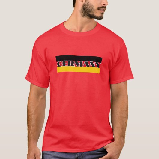 T-shirt Simple Modern Allemagne drapeau allemand Souvenir (Devant)