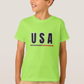T-shirt Simple Modern USA Amérique Art Lettre drapeau Souv (Devant)