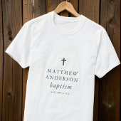 T-shirt Simple moderne Elegant Cross Baby Baptism