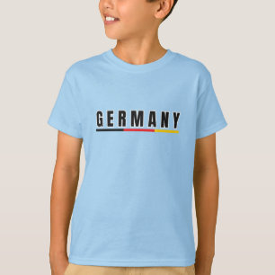 T-shirt Simple Moderne Germanie Allemagne Lettre d'art Sou