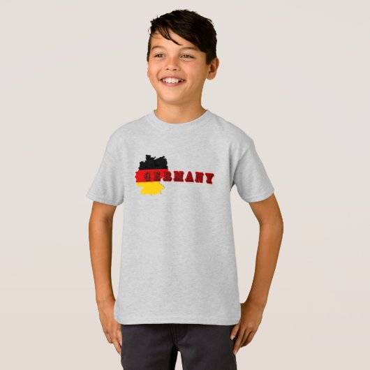 T-shirt Simple Moderne Germanie Allemagne Lettre d'art Sou (Devant entier)