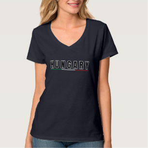 T-shirt Simple moderne hongrie hongrie Drapeau Souvenir