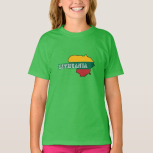 T-shirt Simple Moderne litthuania lietuva Drapeau Souvenir