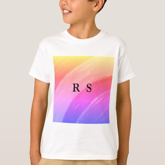 T-SHIRT SIMPLE MODERNE MODERNE MONOGRAM ÉLÉGANT CHIC STYLE (Devant)