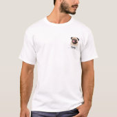 T-shirt Simple Moderne Photo de Compagnon & Nom (Devant)