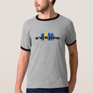T-shirt Simple Moderne Suède Pays Suédois Drapeau Souvenir