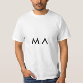 T-shirt Simple monogramme ajouter votre nom lettre man min (Devant)