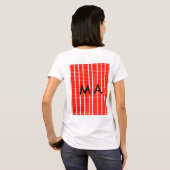 T-shirt Simple monogramme ajouter votre nom lettre man min (Dos entier)
