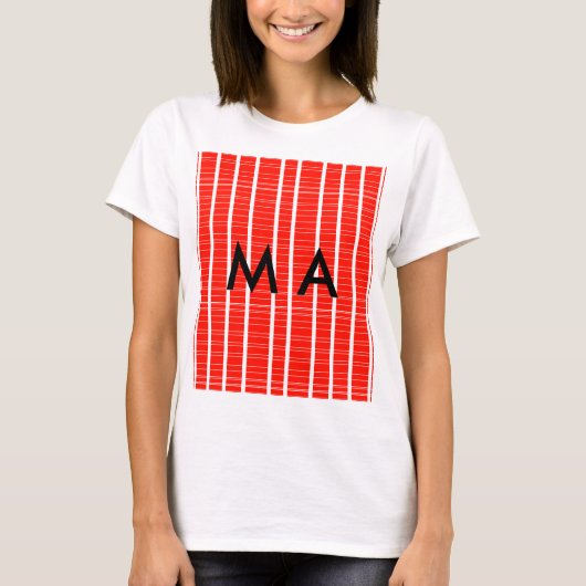 T-shirt Simple monogramme ajouter votre nom lettre man min (Devant)