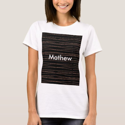 T-shirt Simple monogramme ajouter votre nom lettre man min (Devant)