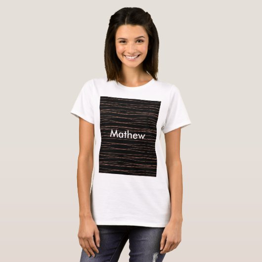 T-shirt Simple monogramme ajouter votre nom lettre man min (Devant entier)