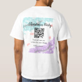 T-shirt Simple noël fête site code barre QR ajouter nom (Dos)