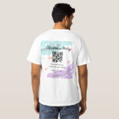 T-shirt Simple noël fête site code barre QR ajouter nom (Dos entier)