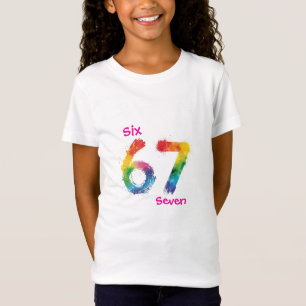T-Shirt Simple peinture éclaboussée Six Sept rose Personna