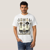 T-shirt simple peinture madhubani (Devant entier)