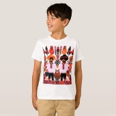 T-shirt simple peinture madhubani (Devant entier)