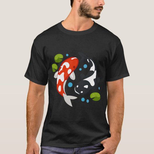 T-shirt Simple Poisson Illustratif Mignon (Devant)