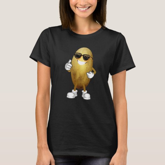 T-shirt Simple Potato Costume Vegetable Potato   Gardener (Devant)