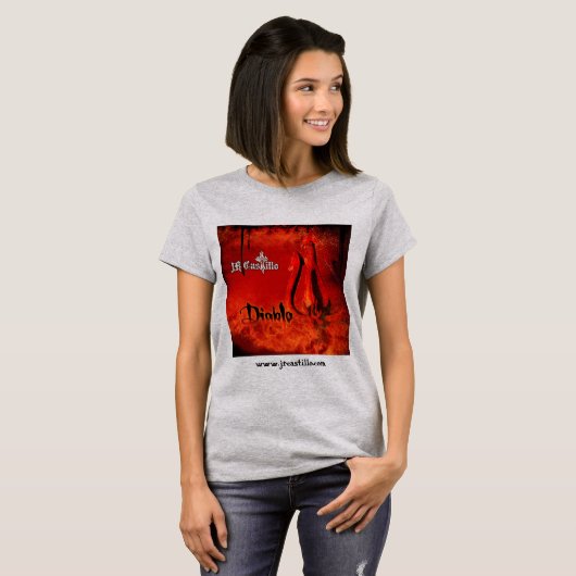 T-shirt simple pour dames - Customisé (Devant entier)
