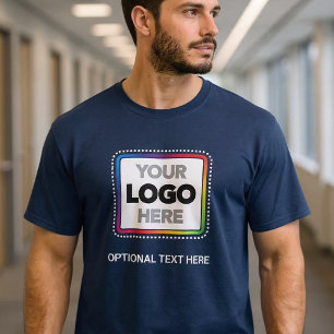 T-Shirt Simple pour Entreprise avec Logo et Texte 
