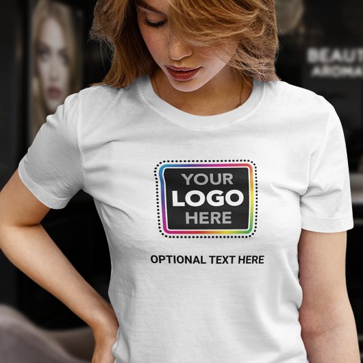 T-shirt simple pour femmes avec logo et texte pour