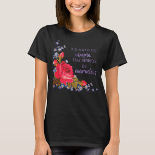 T-shirt simple pour femmes Roses
