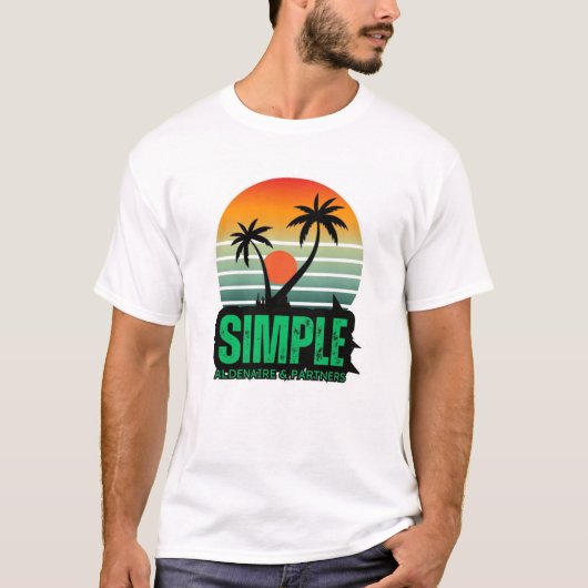T-shirt simple pour hommes (Devant)