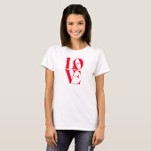 T-shirt Simple Red Love Typographie moderne (Devant entier)