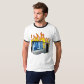 T-Shirt simple Ringer masculin pour pompier inform (Devant entier)