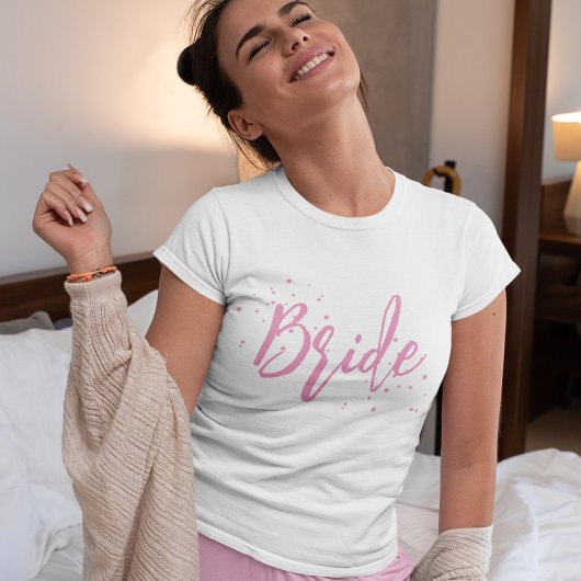 T-shirt Simple Script Calligraphique Mariée Mignon