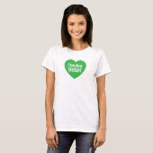 T-shirt Simple St. Patrick's Day Vert J'aime être irlandai (Devant entier)