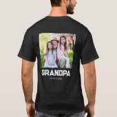 T-shirt simple texte Grand-père Établit (Dos)