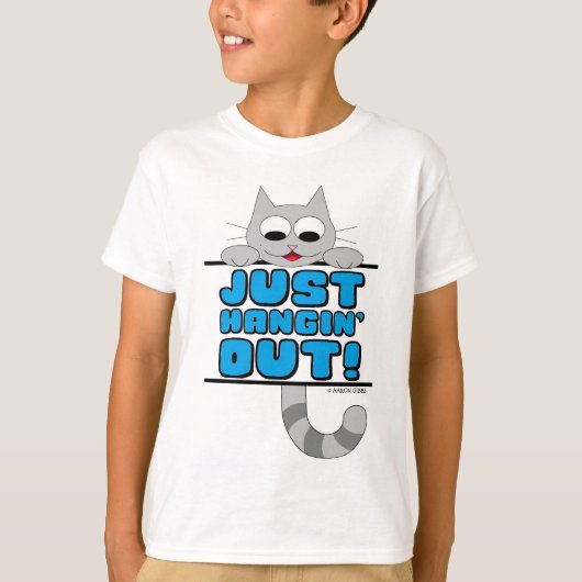 T-shirt SIMPLEMENT À TRAINER ! Joli chat de dessin animé (Devant)