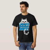T-shirt SIMPLEMENT À TRAINER ! Joli chat de dessin animé (Devant entier)