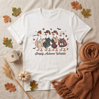 T-shirt Simplement Automne Canardage Canards Mignons Autom