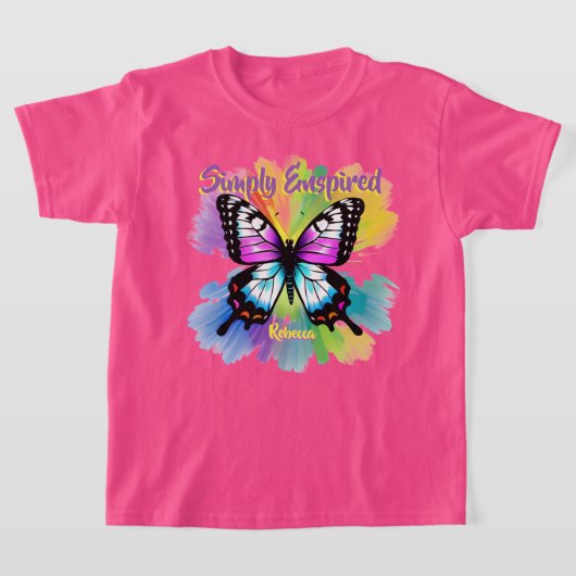 T-shirt Simplement Enspired Papillons Filles (Poser)