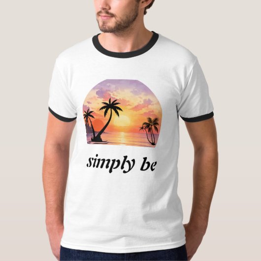 T-shirt Simplement être une esthétique graphique de couche (Devant)