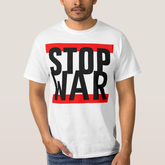 T-shirt Simplement la conception "barre la GUERRE d'ARRÊT (Devant)