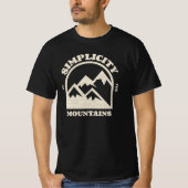 T-shirt Simplicité dans les montagnes (Devant)