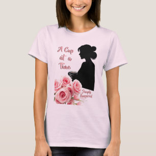 T-shirt Simply Enspired « Une tasse à la fois » Café Rose