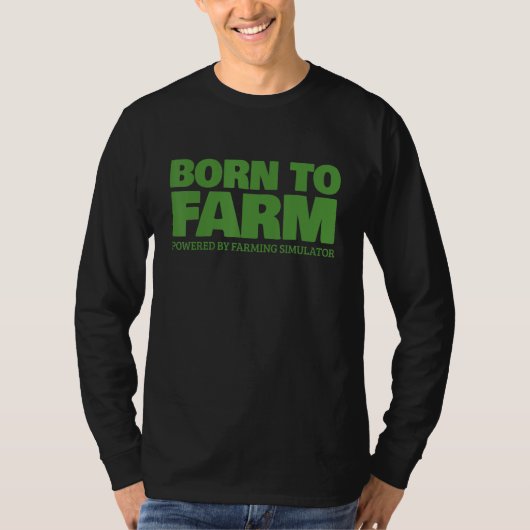 T-shirt Simulateur d'agriculture - Né à la ferme (vert) (Devant)