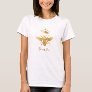 T-shirt simulateur de feuille d'or reine abeille