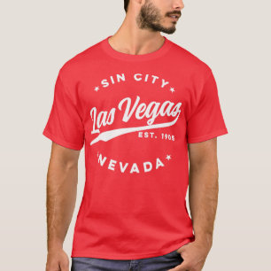 T-shirt Sin City Las Vegas Nevada Blanc