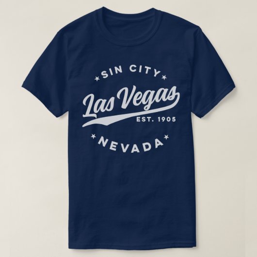 T-shirt Sin City Las Vegas Nevada White (Design devant)