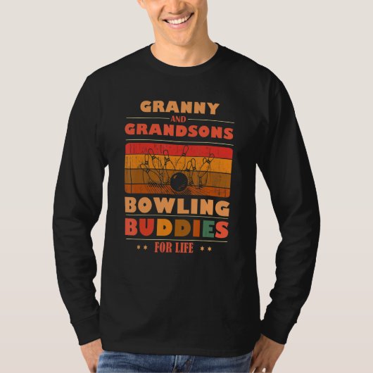 T-shirt Sincere Grandsons GRANNY Buddies For Life Bowling (Devant)